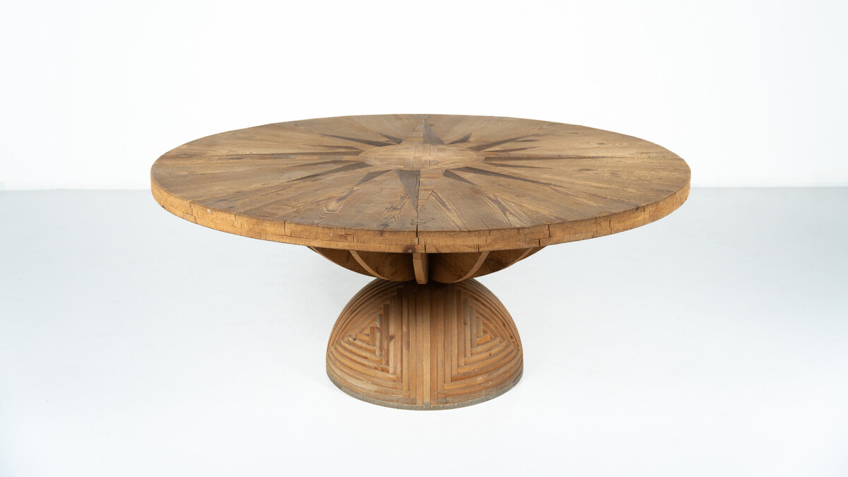 Rosa dei Venti Table by Mario Ceroli, Mobili Nella Valle, Poltrona, 1970s