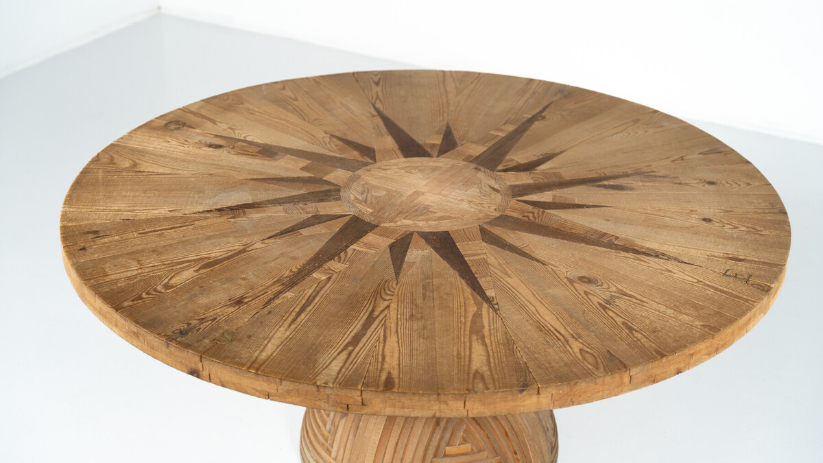 Rosa dei Venti Table by Mario Ceroli, Mobili Nella Valle, Poltrona, 1970s