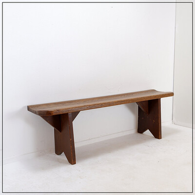 Rustic wooden bench - 20th century