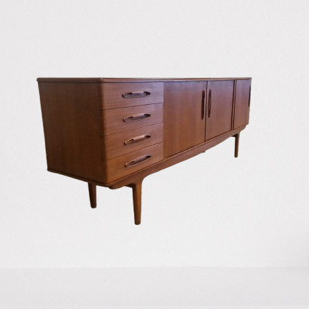 Scandinavian style vintage teak sideboard, French, stamped 
