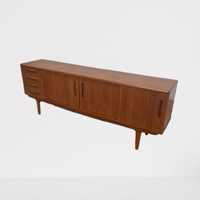 Scandinavian style vintage teak sideboard, French, stamped 
