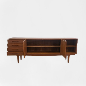 Scandinavian style vintage teak sideboard, French, stamped 