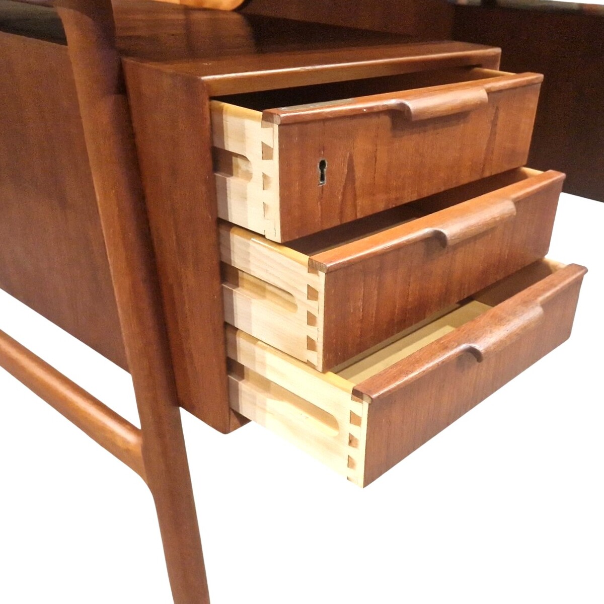 Scandinavian teak desk model 75 by Omann Jun, Denmark, 60s