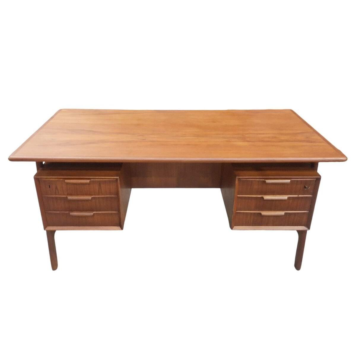 Scandinavian teak desk model 75 by Omann Jun, Denmark, 60s