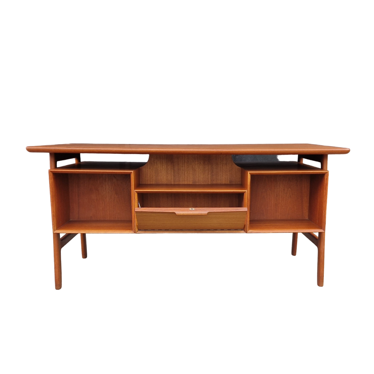 Scandinavian teak desk model 75 by Omann Jun, Denmark, 60s