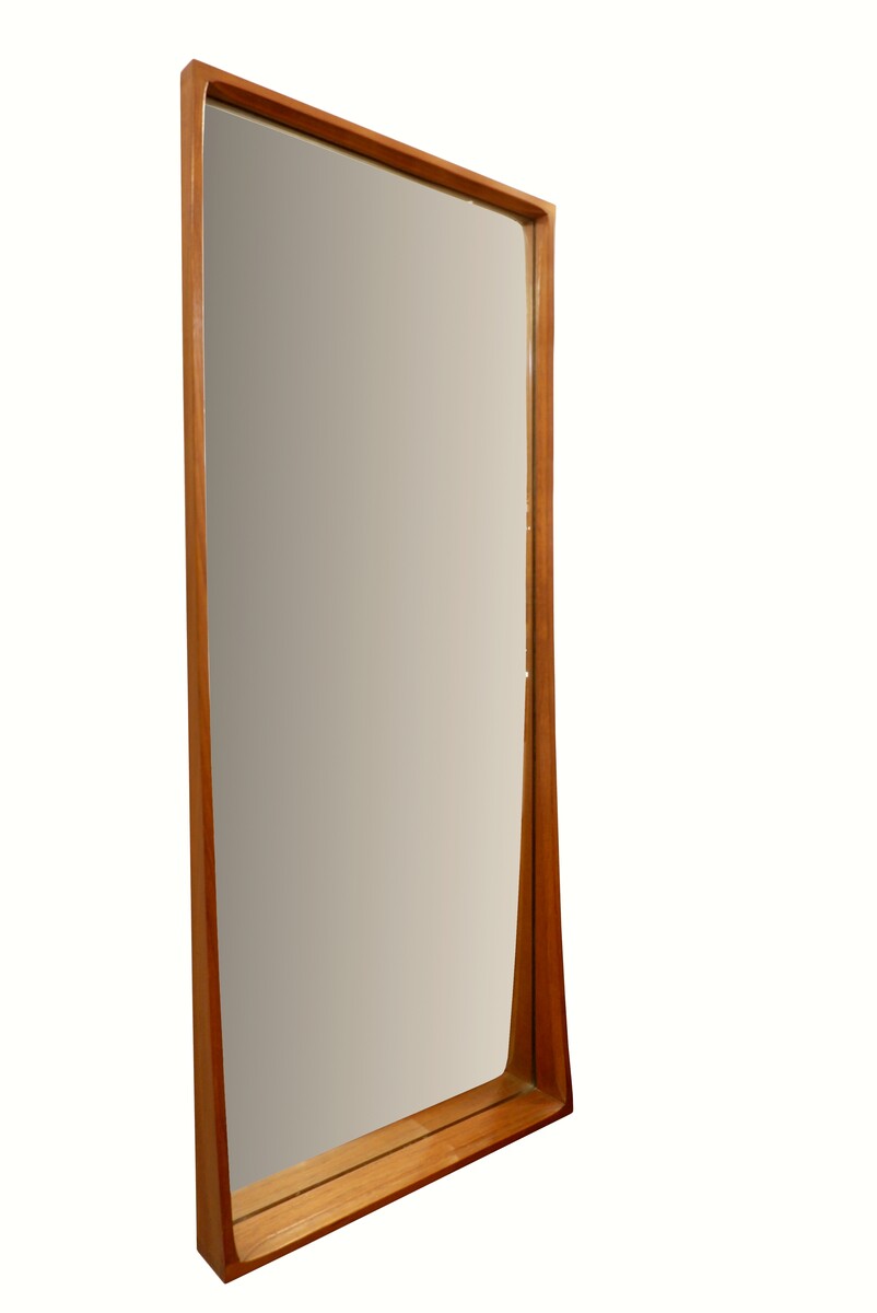 Scandinavian Teak Wall Mirror, 1950s