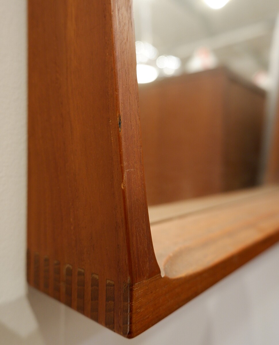 Scandinavian Teak Wall Mirror, 1950s