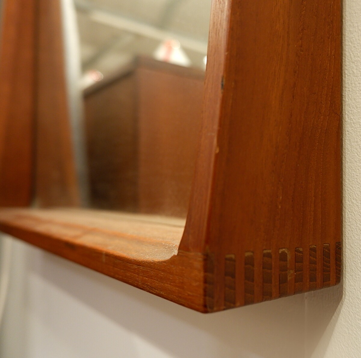 Scandinavian Teak Wall Mirror, 1950s