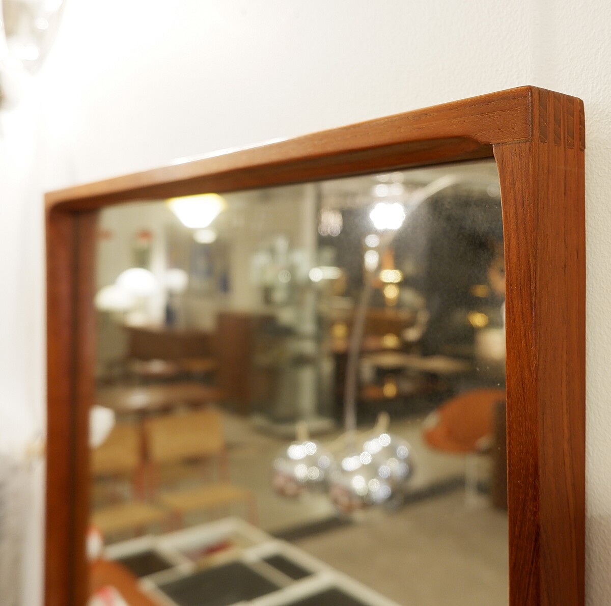 Scandinavian Teak Wall Mirror, 1950s