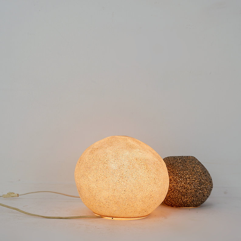 Set of 2 rock lamps in the style of André Cazenave, 1960s