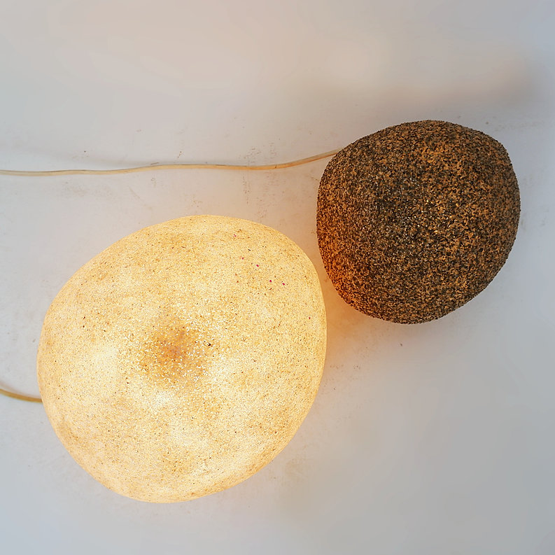 Set of 2 rock lamps in the style of André Cazenave, 1960s