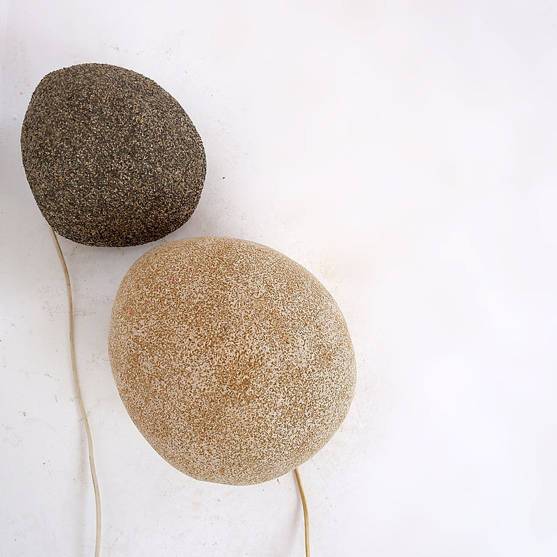 Set of 2 rock lamps in the style of André Cazenave, 1960s