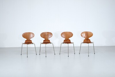 Set of 4 Ant 3100 chairs by Arne Jacobsen for Fritz Hansen - 1952s