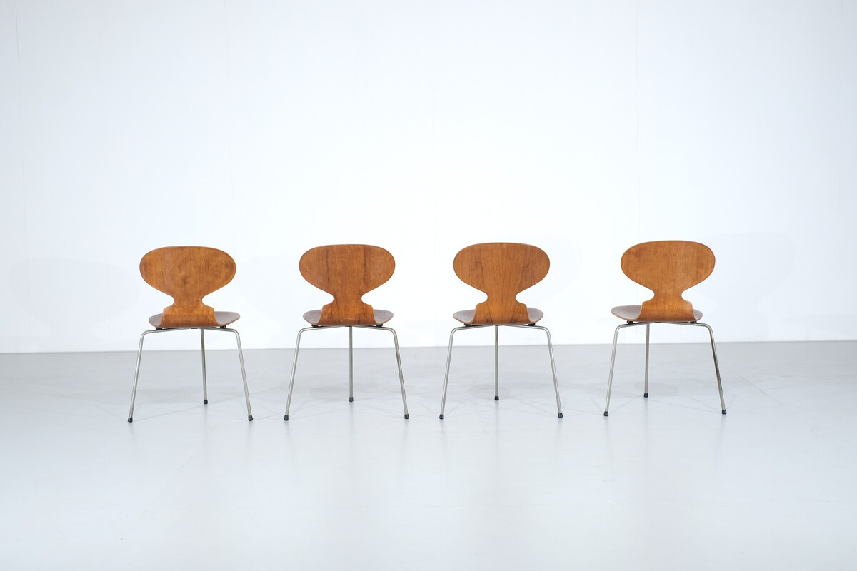 Set of 4 Ant 3100 chairs by Arne Jacobsen for Fritz Hansen - 1952s