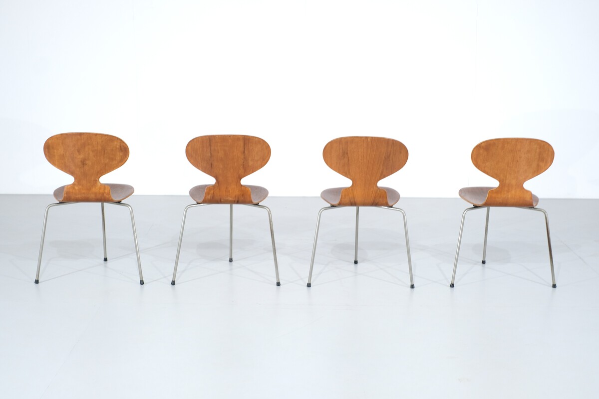 Set of 4 Ant 3100 chairs by Arne Jacobsen for Fritz Hansen - 1952s