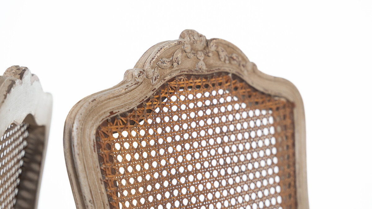 Set of 4 Chairs and 2 Armchairs, Louis XV Style, Belgium