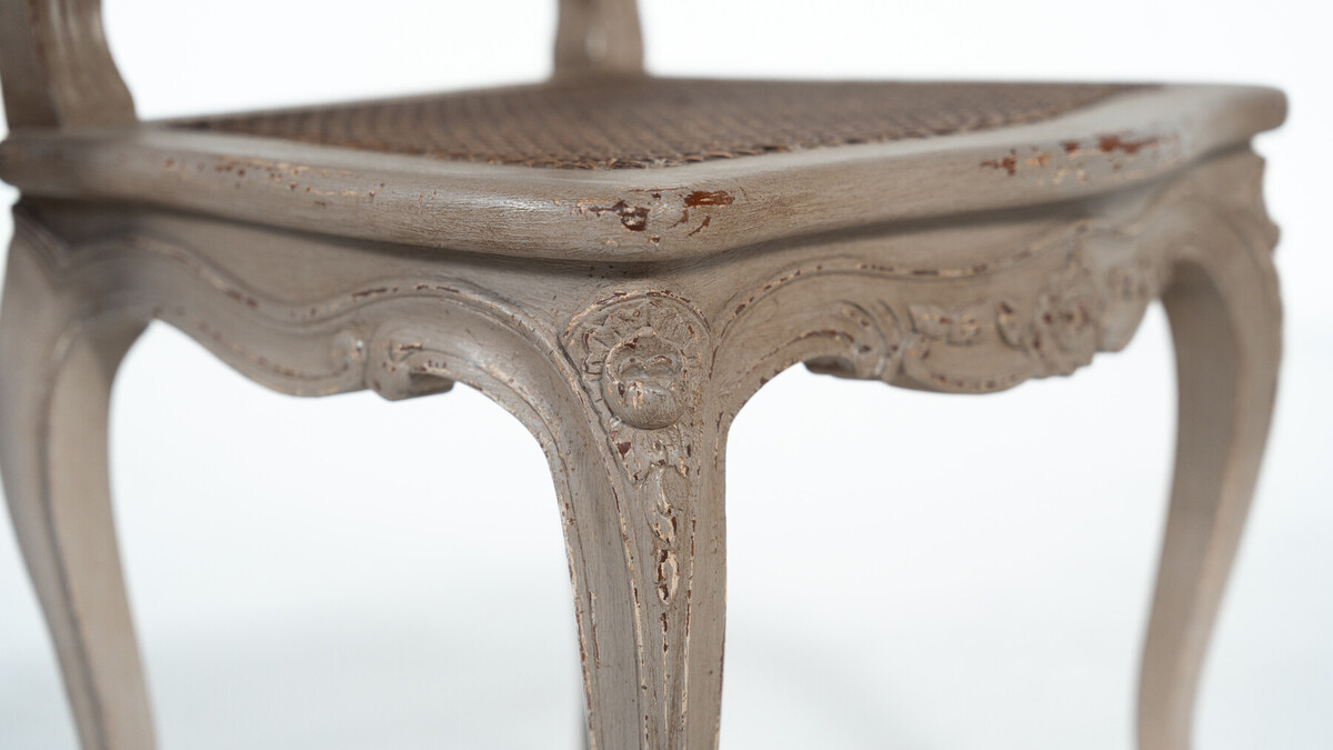 Set of 4 Chairs and 2 Armchairs, Louis XV Style, Belgium