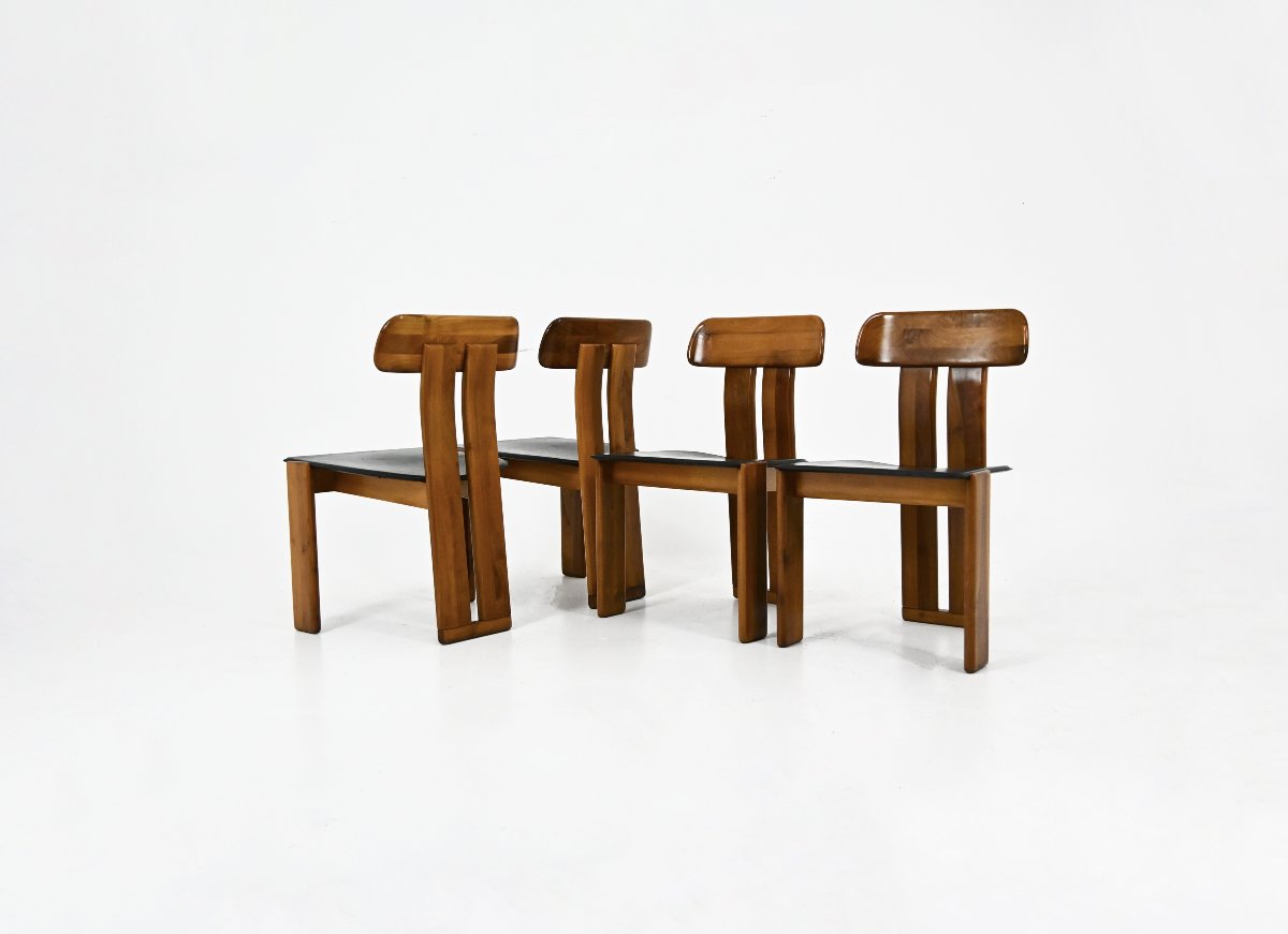 Set of 4 'Saporo' dining chairs by Mario Marenco for Mobilgirgi, Italy, 70s