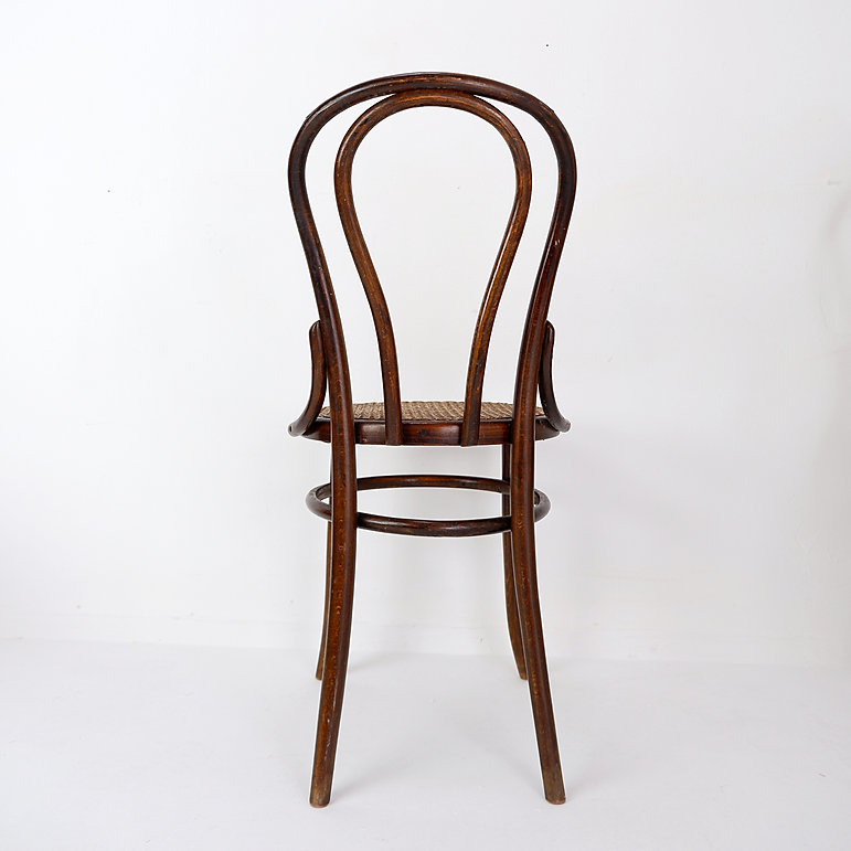 Set Of 5 Bentwood And Cane Chairs, Fischel