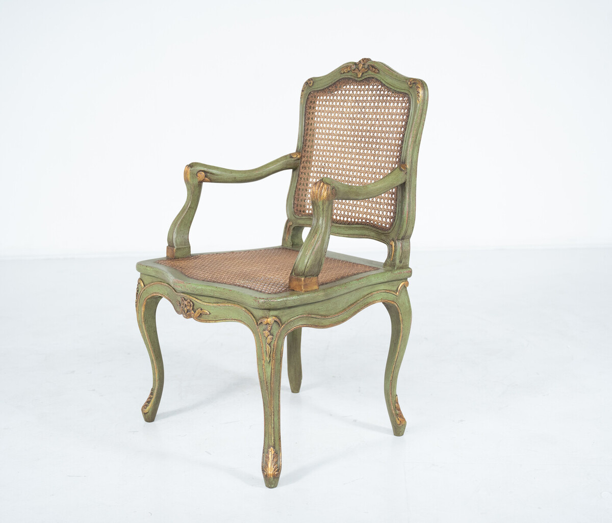 Set of 6 Armchairs, Louis XV Style, Belgium