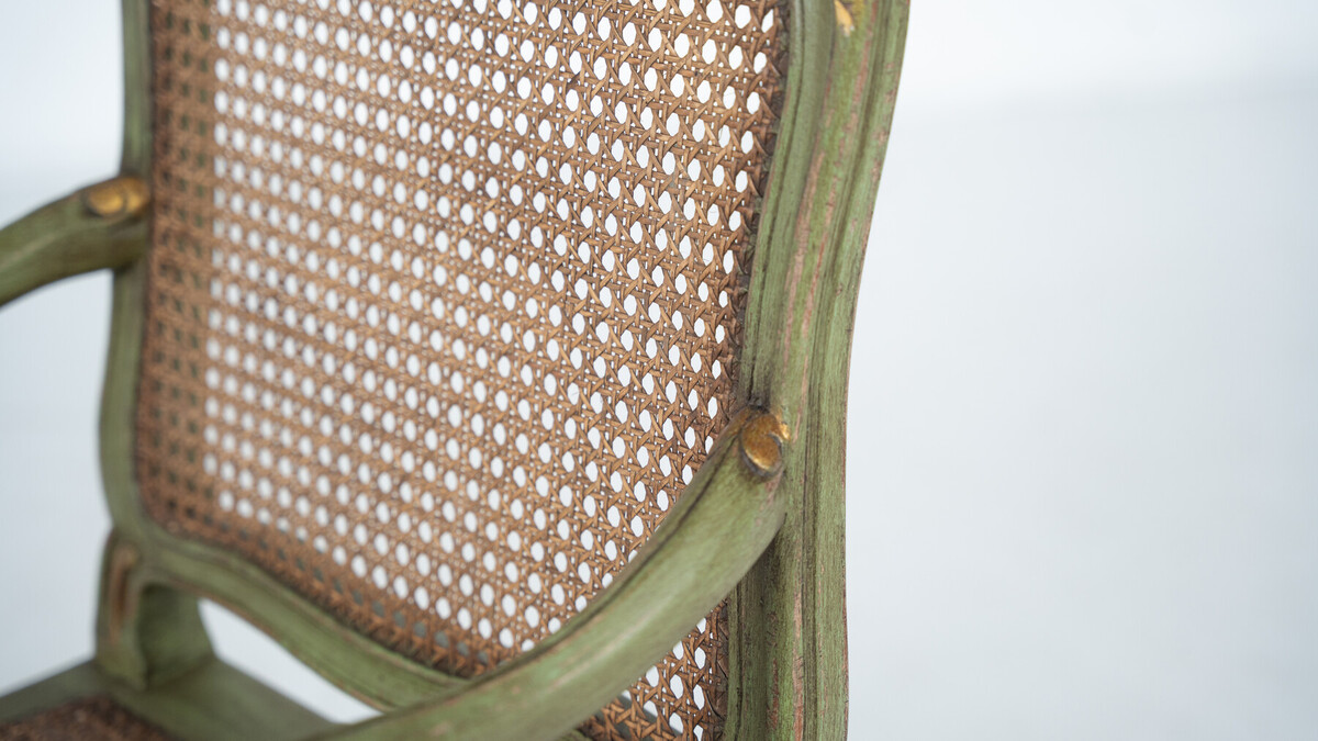 Set of 6 Armchairs, Louis XV Style, Belgium
