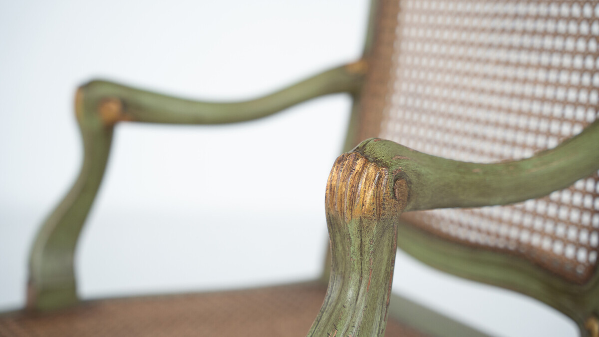 Set of 6 Armchairs, Louis XV Style, Belgium