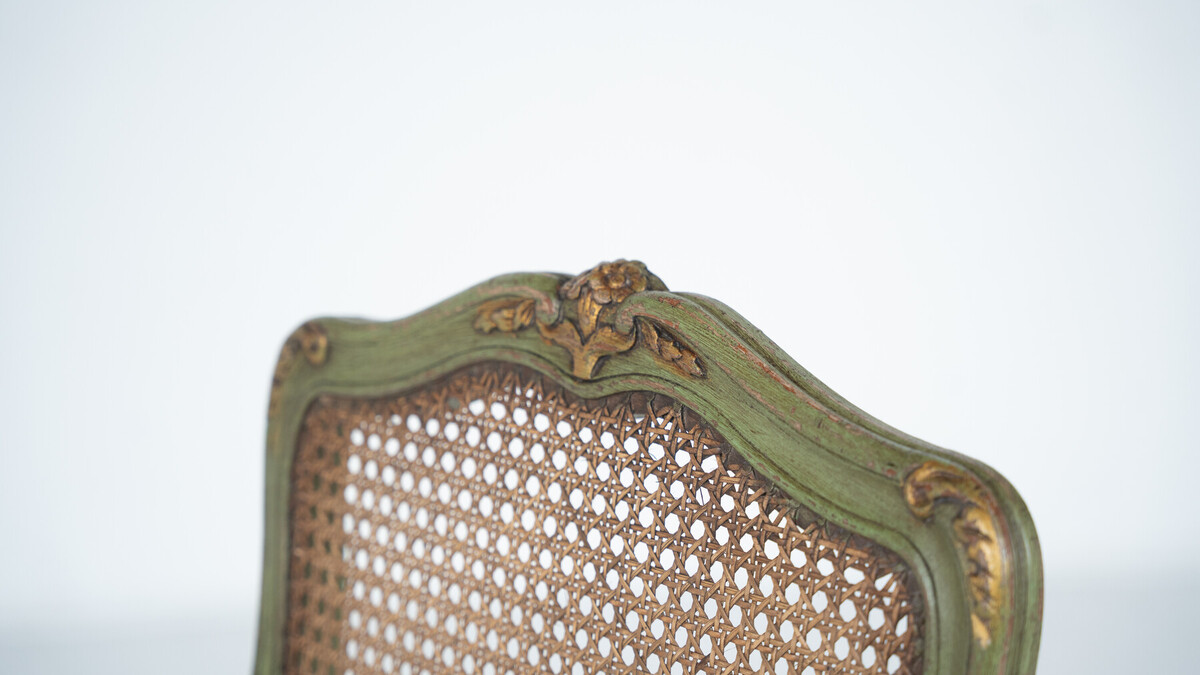 Set of 6 Armchairs, Louis XV Style, Belgium