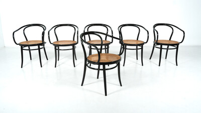 Set of 6 Bentwood Chairs by Thonet, Austria, 1920s
