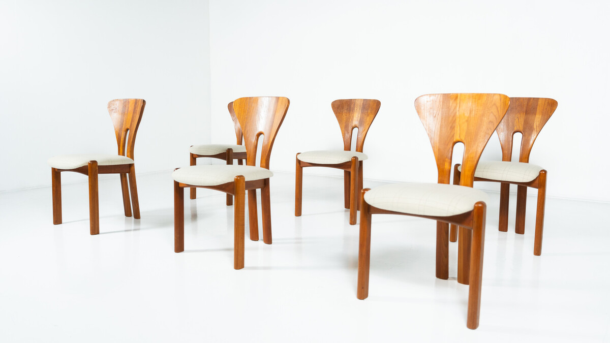 Set of 6 Chairs by Niels Koefoed, Denmark, 1960s