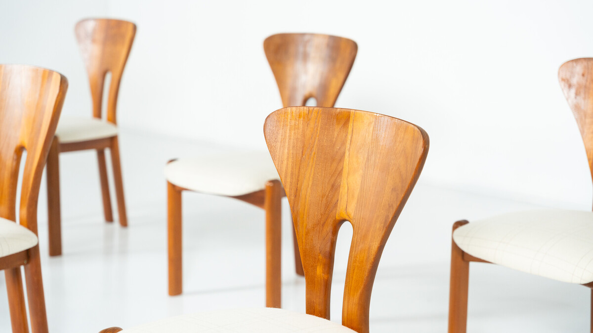 Set of 6 Chairs by Niels Koefoed, Denmark, 1960s