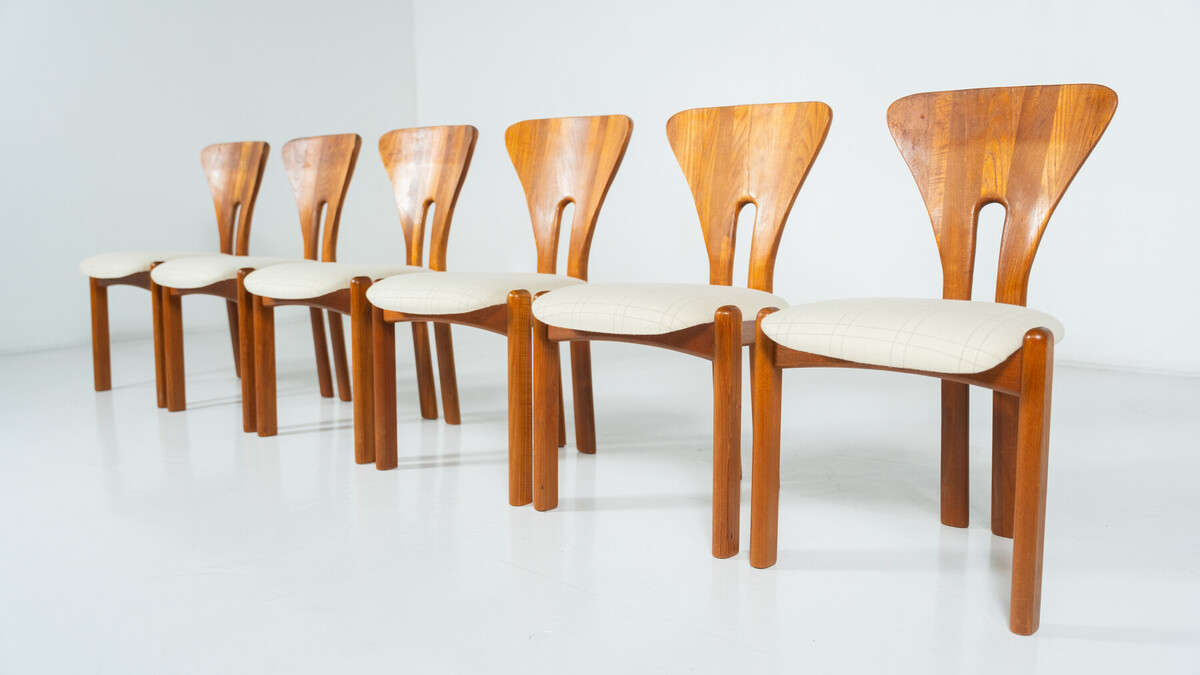 Set of 6 Chairs by Niels Koefoed, Denmark, 1960s