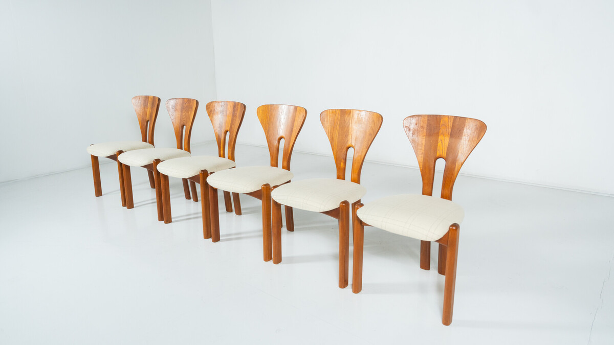 Set of 6 Chairs by Niels Koefoed, Denmark, 1960s