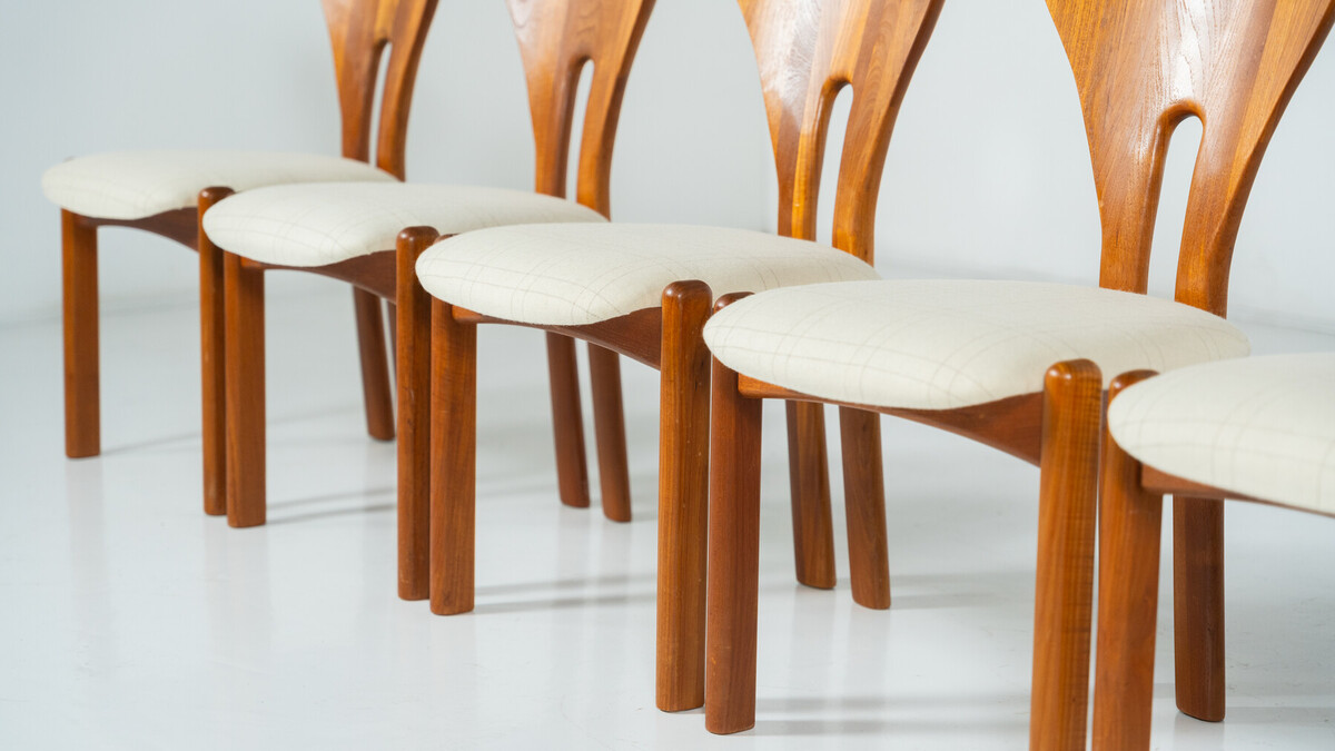 Set of 6 Chairs by Niels Koefoed, Denmark, 1960s