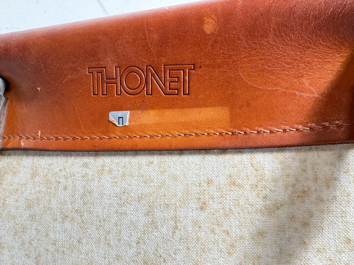 Set of 6 Chairs S 33 by Thonet , Italy - Original Leather