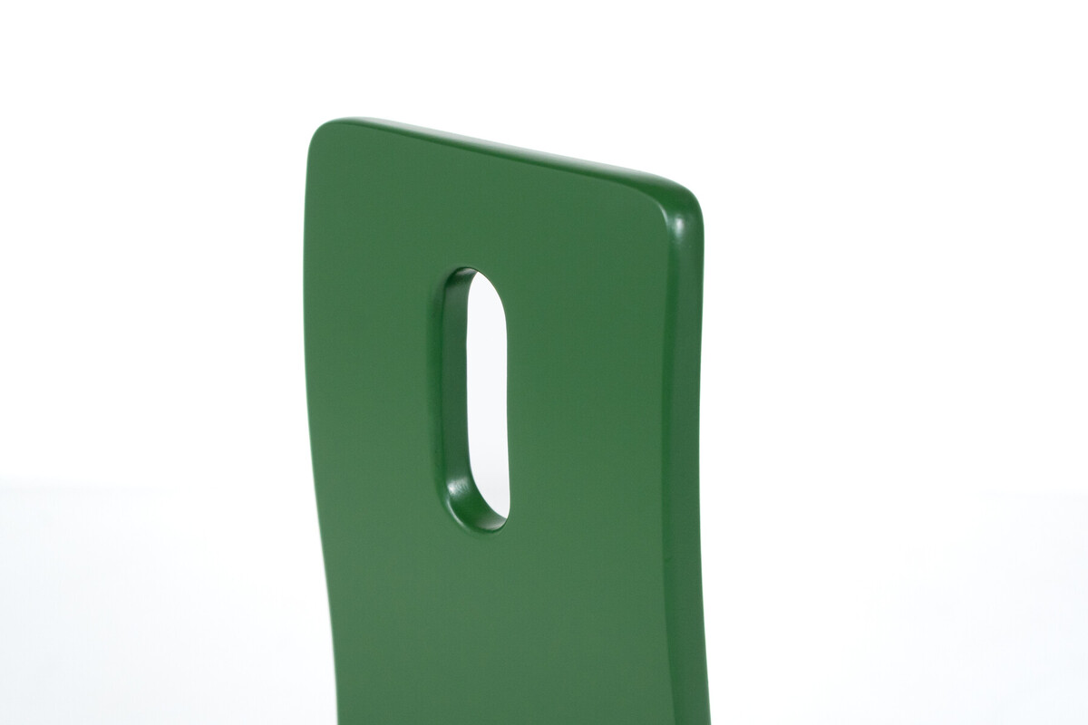 Set of 6 Green Diago Chairs by Edoardo Landi for Nikol, 1970s