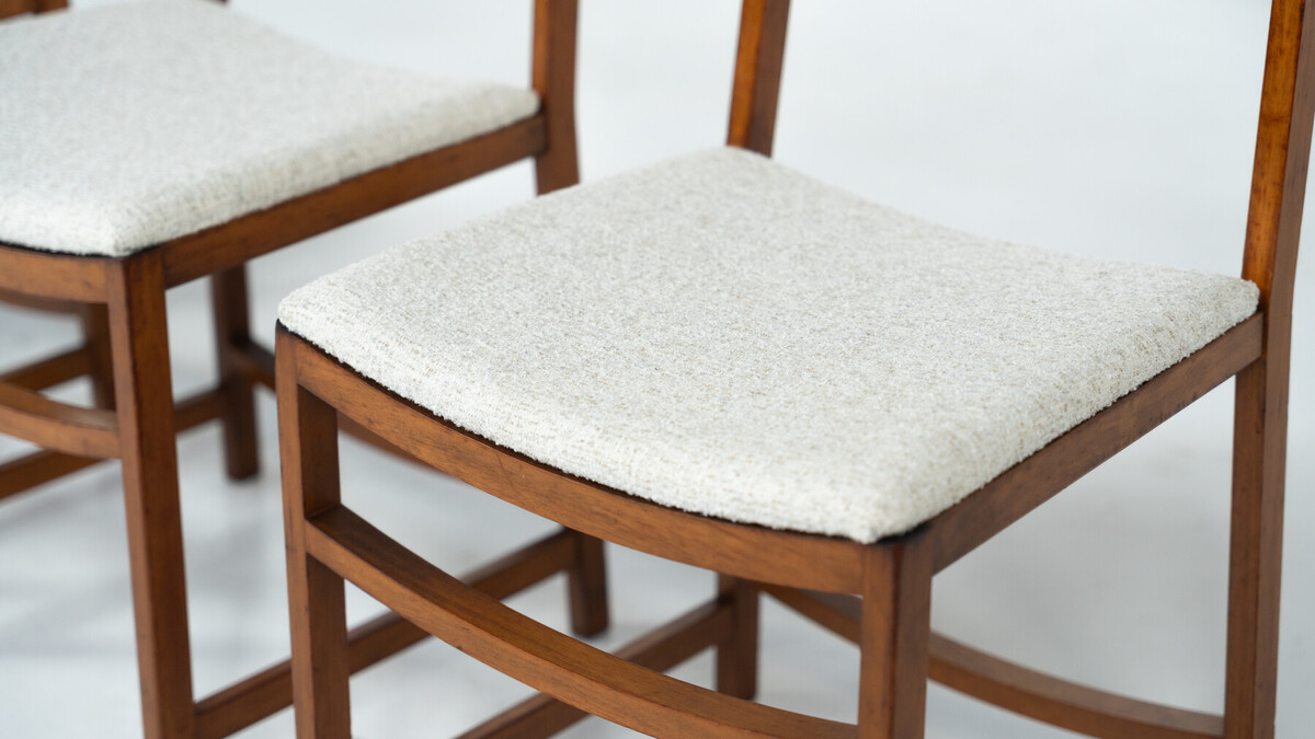 Set of 6 Mid-Century Modern Dining Chairs by Renato Venturi for MIM, 1950s - New Upholstery