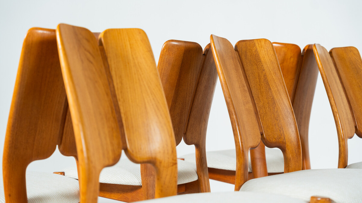 Set of 6 Scandinavian Chairs, 1960s