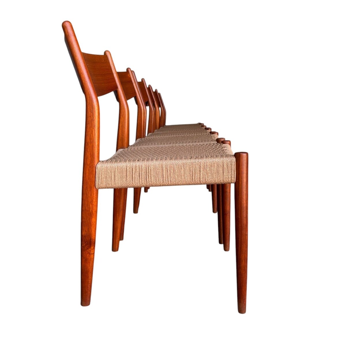 Set of 6 teak dining chairs par Fristho Franeker, Denmark 