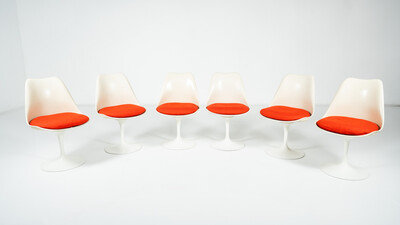 Set of 6 Tulip Chairs by Eero Saarinen For Knoll, 1960s