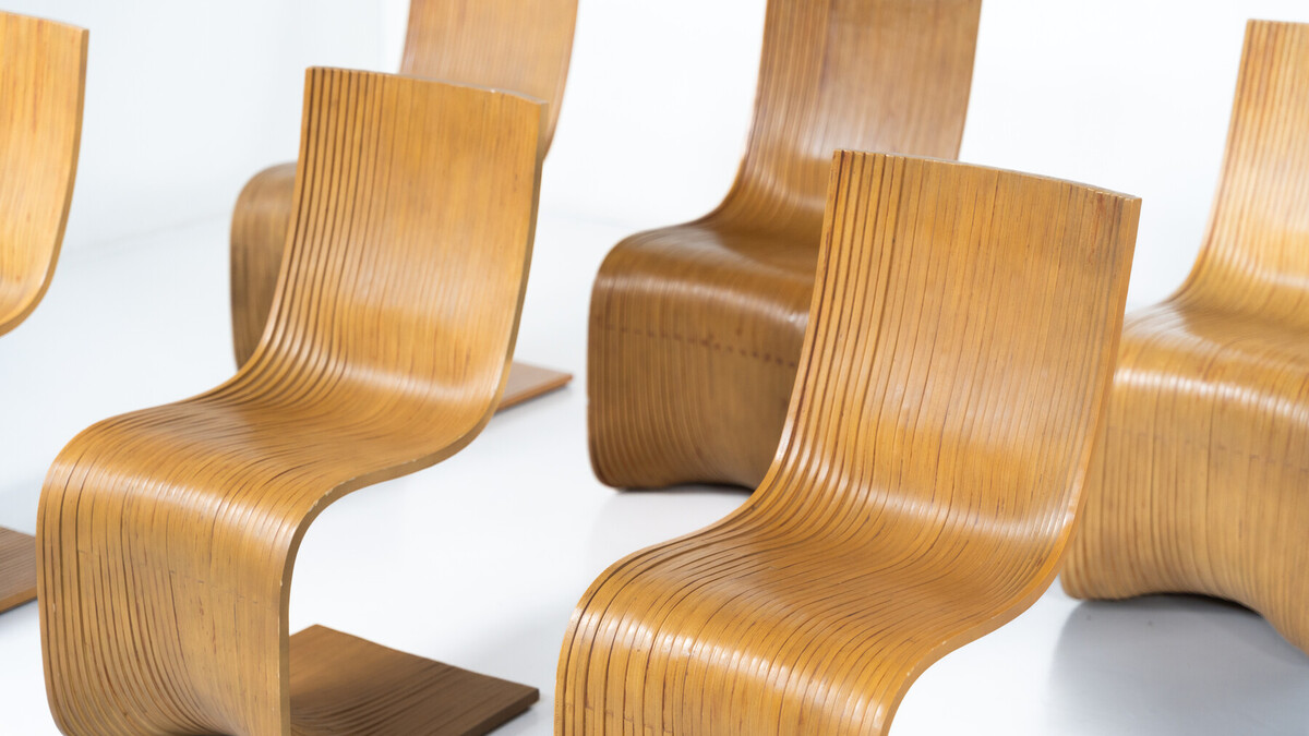 Set of 8 Bamboo Dining Chairs by Alejandro Estrada for Piegatto, 2000s