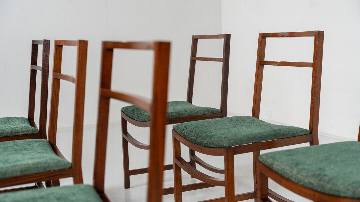 Set of 8 Mid-Century  Dining Chairs by Renato Venturi for MIM, 1950s