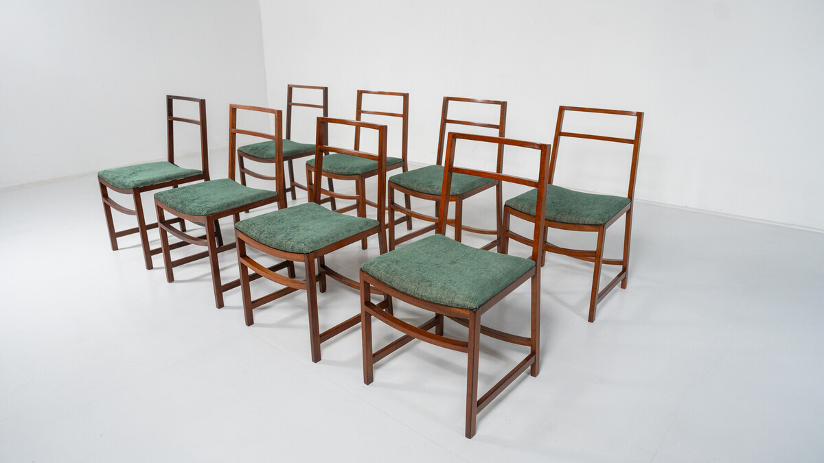 Set of 8 Mid-Century  Dining Chairs by Renato Venturi for MIM, 1950s
