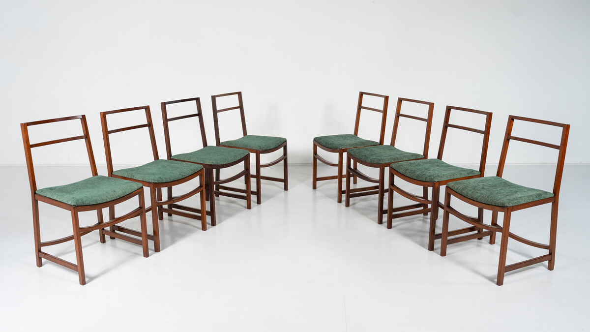 Set of 8 Mid-Century  Dining Chairs by Renato Venturi for MIM, 1950s