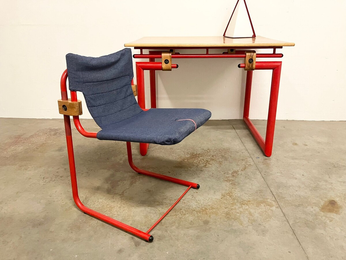 Set of Red Desk and office chair