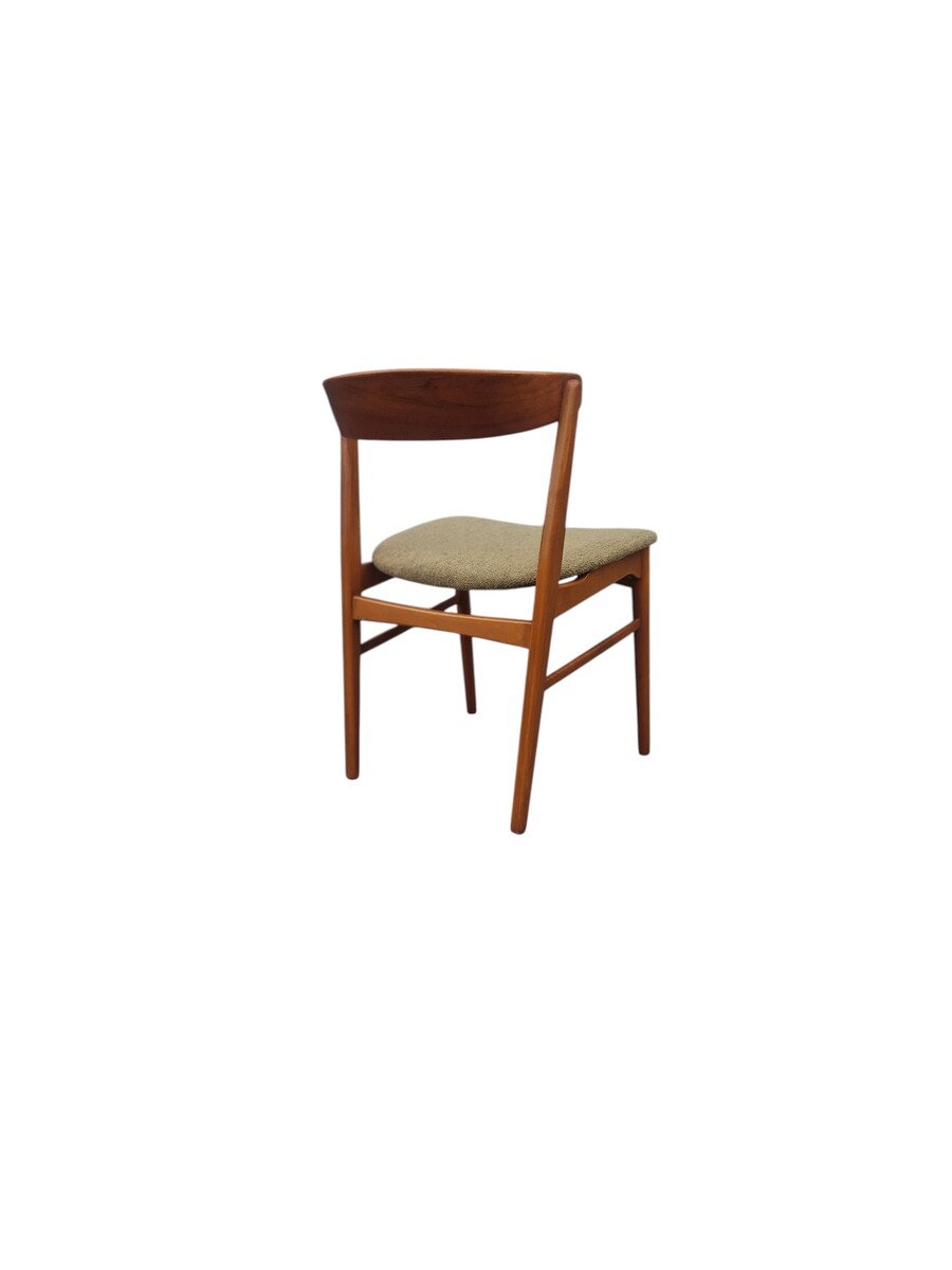 Set of six Farstrup chairs, no. 206, in teak and natural wood.