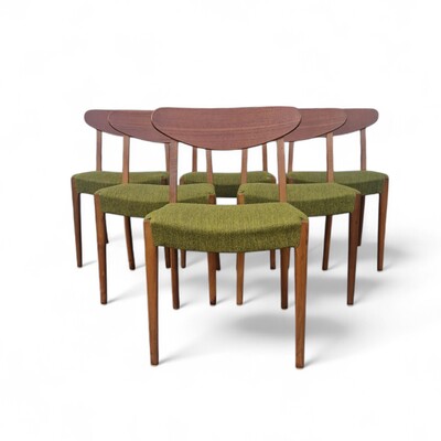 Set of six Scandinavian dining chairs by Søen Wiladsens for Møbelfabrik, Denmark, 1960's