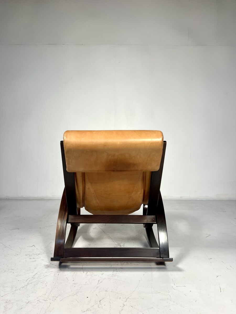 Sgarsul Rocking Chair By aGe Aulenti for Poltronova, Italy, 1960s