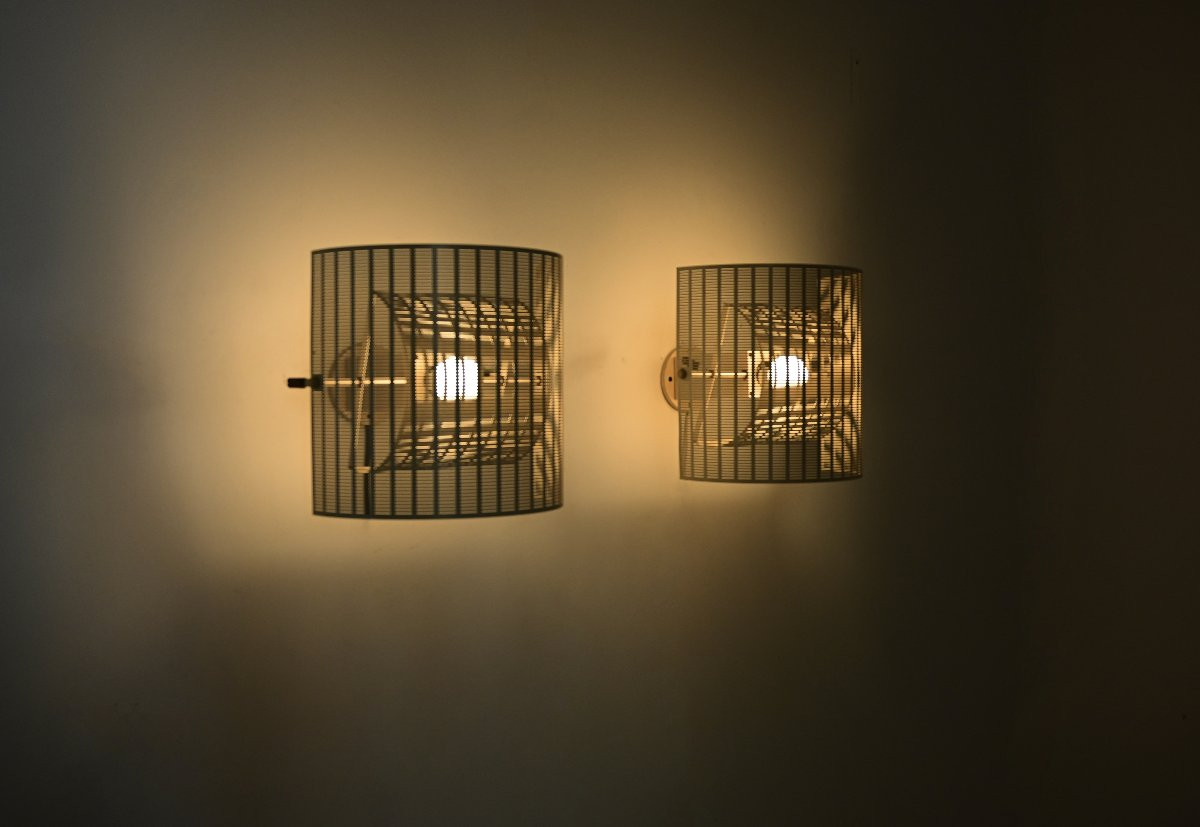 Shogun Wall Lamps By Mario Botta for Artemide, 1980s, set of 2
