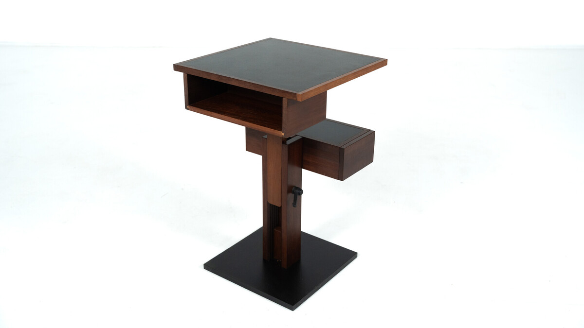 Side table by Bernard Vuarnesson, Adjustable Height, 1980s