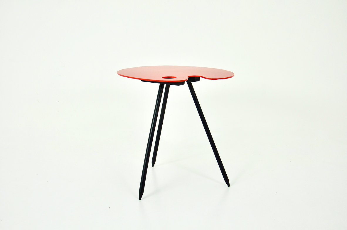 Side Table Exposition 1958 by Lucien De Roeck for Bois Manu